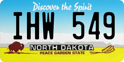 ND license plate IHW549