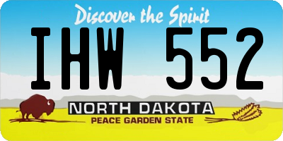 ND license plate IHW552