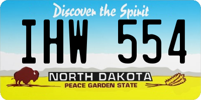 ND license plate IHW554