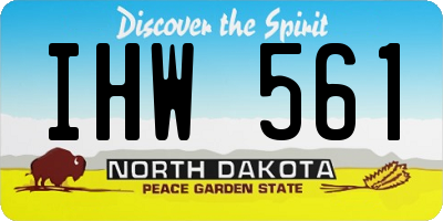 ND license plate IHW561