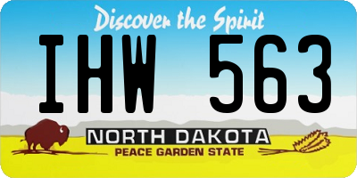 ND license plate IHW563