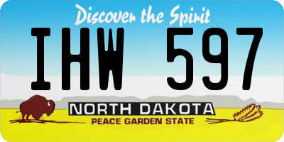 ND license plate IHW597