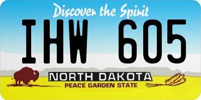 ND license plate IHW605