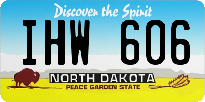 ND license plate IHW606