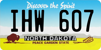 ND license plate IHW607