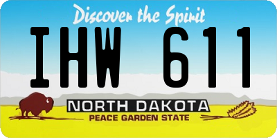 ND license plate IHW611