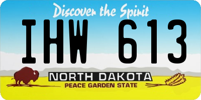 ND license plate IHW613