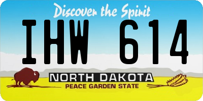 ND license plate IHW614