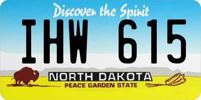 ND license plate IHW615