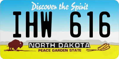 ND license plate IHW616