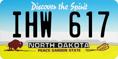 ND license plate IHW617