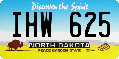 ND license plate IHW625