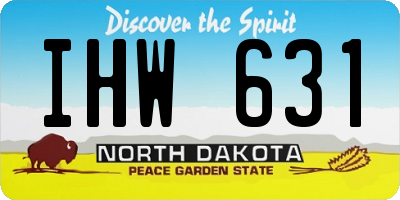 ND license plate IHW631
