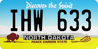 ND license plate IHW633