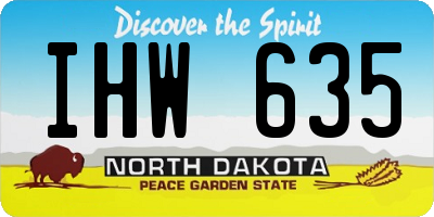ND license plate IHW635