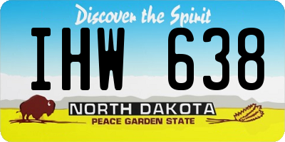 ND license plate IHW638