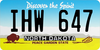 ND license plate IHW647