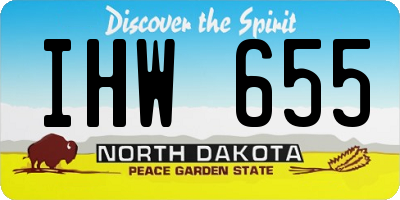 ND license plate IHW655