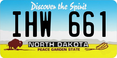 ND license plate IHW661