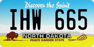 ND license plate IHW665