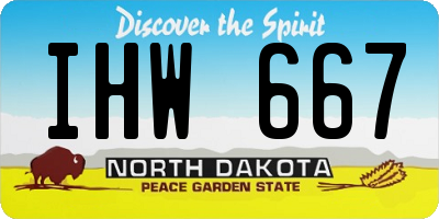 ND license plate IHW667