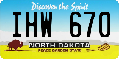 ND license plate IHW670
