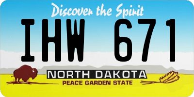 ND license plate IHW671