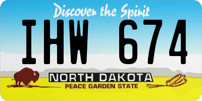 ND license plate IHW674