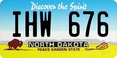 ND license plate IHW676