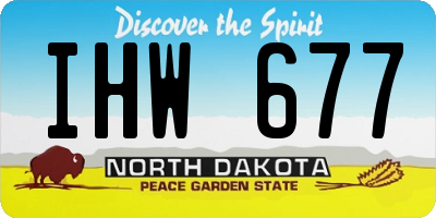 ND license plate IHW677