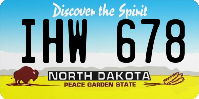 ND license plate IHW678