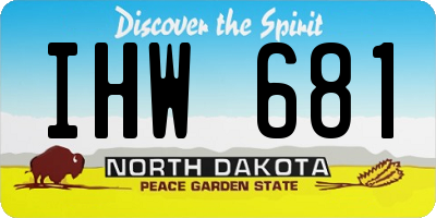 ND license plate IHW681