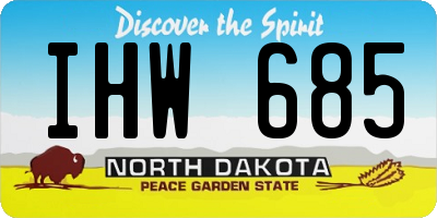 ND license plate IHW685