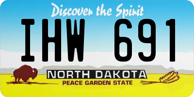 ND license plate IHW691