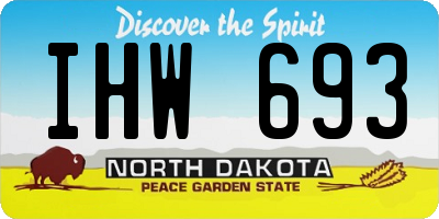 ND license plate IHW693
