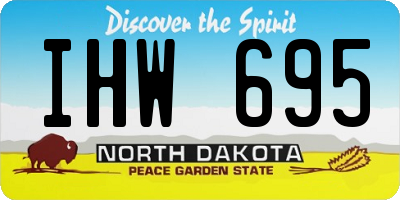 ND license plate IHW695