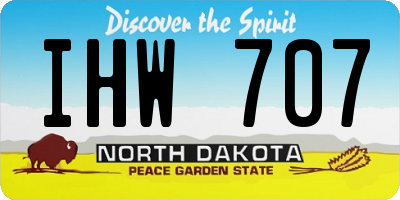 ND license plate IHW707