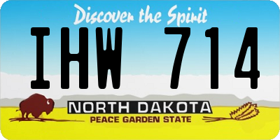 ND license plate IHW714