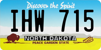 ND license plate IHW715