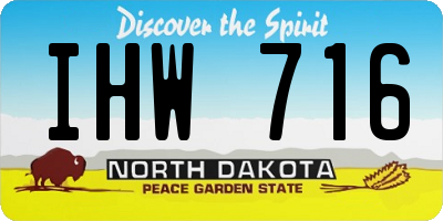 ND license plate IHW716