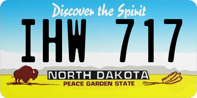 ND license plate IHW717