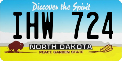 ND license plate IHW724