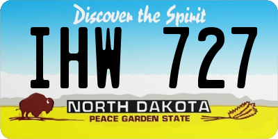ND license plate IHW727