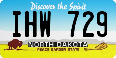 ND license plate IHW729