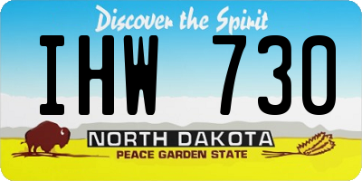 ND license plate IHW730