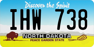 ND license plate IHW738