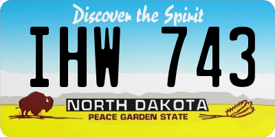 ND license plate IHW743