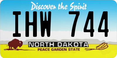 ND license plate IHW744