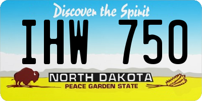 ND license plate IHW750