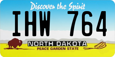 ND license plate IHW764